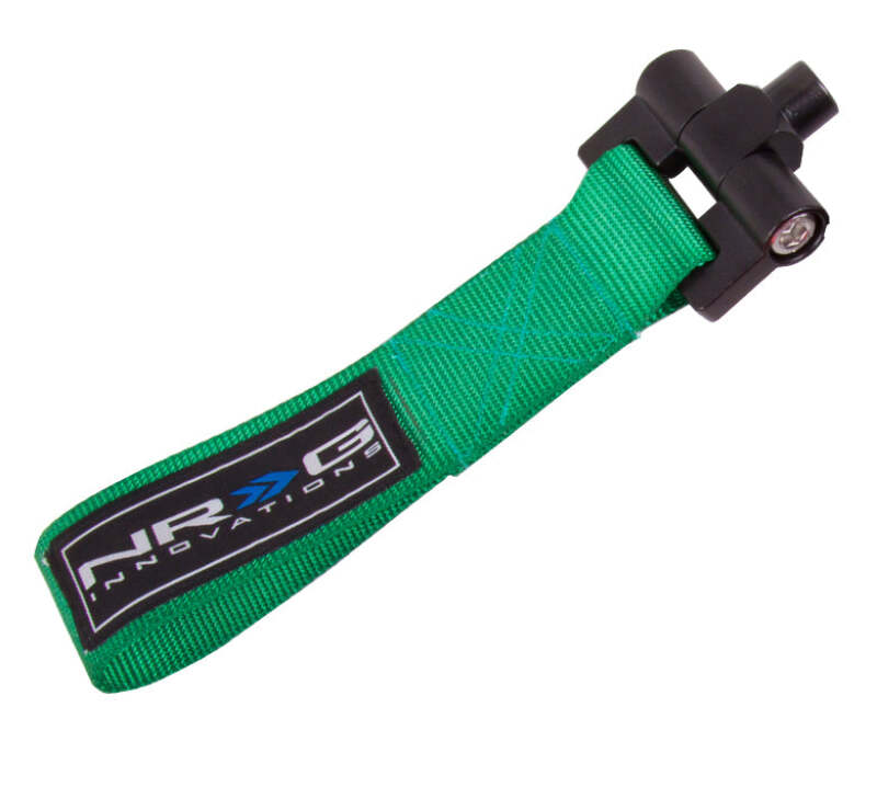 NRG Bolt-In Tow Strap Green - Mazda 3 / Mazdaspeed 3 04-07 (5000lb. Limit) - TOW-163GN