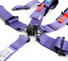 Load image into Gallery viewer, NRG SFI 16.1 5Pt 3 Inch Seat Belt Harness with Pads / Cam Lock - Purple - SBH-B6PCPP