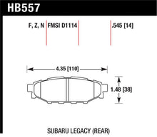 Load image into Gallery viewer, Hawk 08 WRX Rear HPS Street Brake Pads - HB557F.545