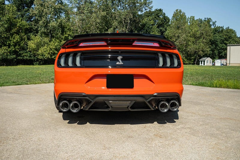 Corsa 20-22 Ford Mustang GT500 3.0in Dual Rear Exit Catback w/ Twin 5.0in Polished Carbon Fiber Tips - 21292CF
