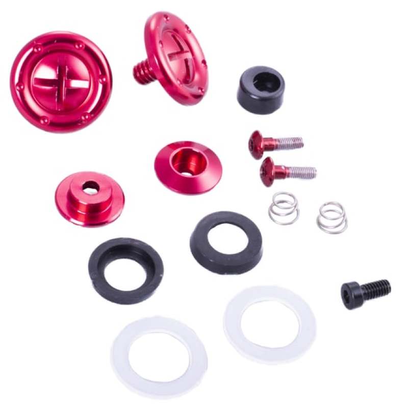 RaceQuip Red Hardware Pivot Kit for Face Shield Fits PRO & VESTA Model Helmets - 205111