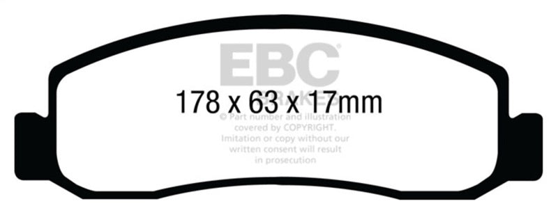 EBC 11 Ford F250 (inc Super Duty) 6.2 (2WD) Greenstuff Front Brake Pads - DP61898