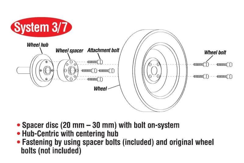 Eibach Pro-Spacer System 5mm Spacers (2) / 4x100 Bolt Pattern / 54.1 CB for 90-93 Mazda Miata - S90-5-05-045
