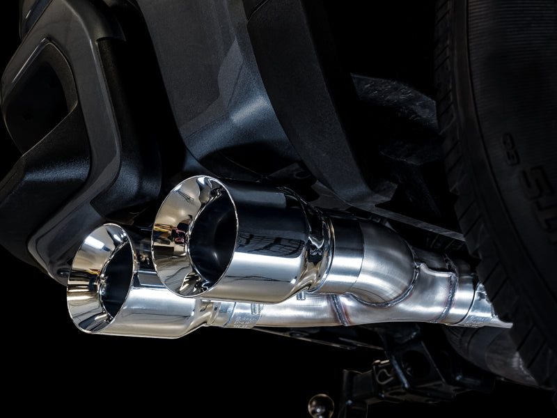 AWE Tuning 4th Gen GM 1500 5.3L 0FG Cat-Back Dual Side Exit (Flat Bumper) - Chrome Tips - 3015-22207