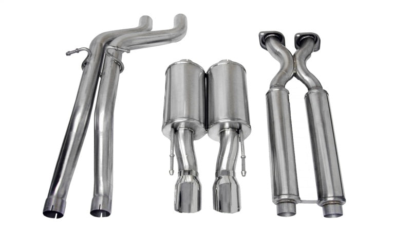 Corsa 2006-2010 Jeep Grand Cherokee 6.1L V8 Polished Sport Cat-Back Exhaust - 14451