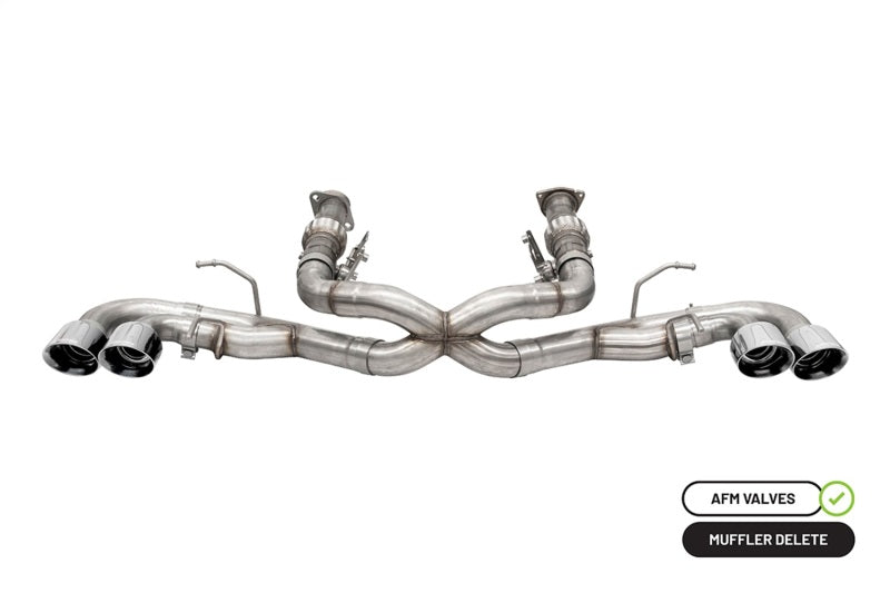 Corsa 20-25 Corvette C8 3in Xtreme Cat-Back Exhaust 4.5in Pol Quad Tips - Integrates stock AFM Valve - 21102