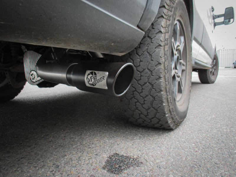 aFe Vulcan Series 3.5in 409 SS Cat-Back Exhaust 13-19 Ford Transit V6 3.5L (TT) w/ Black Tips - 49-33112-B