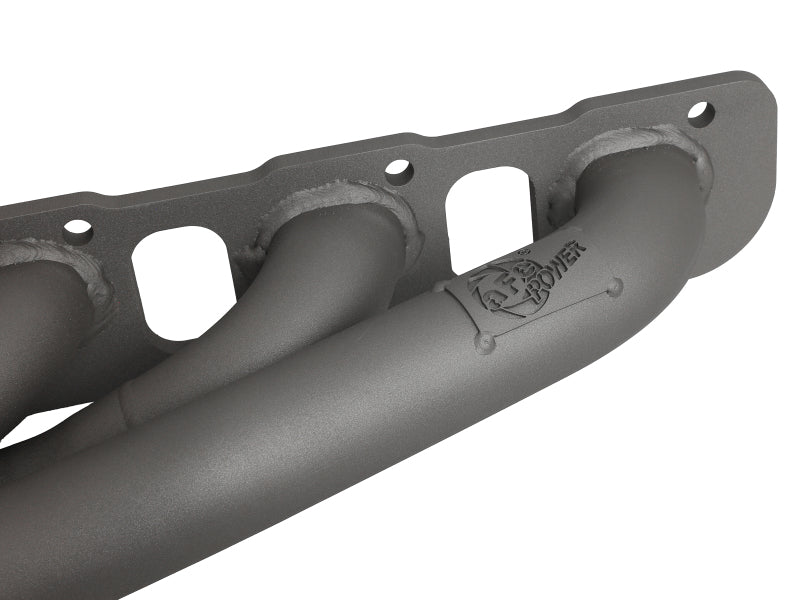 aFe Twisted Steel 304SS Short Header 15-22 Dodge Challenger SC V8-6.2L / 6.4L HEMI Titanium Coating - 48-32031-T