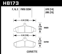 Load image into Gallery viewer, Hawk 84-87 Chevy Corvette 5.7 HPS Street Front Brake Pads - HB173F.570
