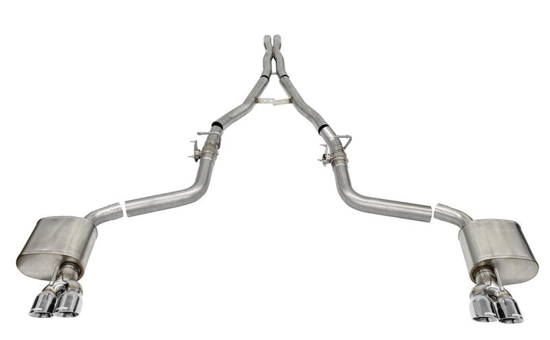 Corsa 15-23 Challenger SRT/Hellcat/Demon/Redeye 2.75in Valved CB DR Exit w/ Twin 3.5in Pol Pro Tips - 21070