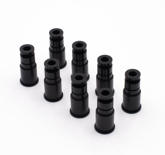 BLOX Racing 14mm Adapter Top (1in) w/Viton O-Ring (Set of 8) - BXEF-AT-14L-8