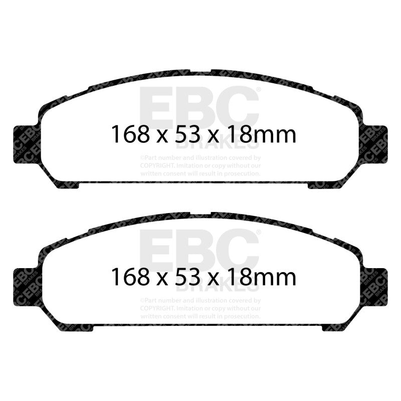 EBC 08+ Toyota Venza 2.7 Redstuff Front Brake Pads - DP31851C