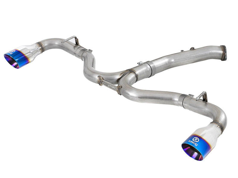 aFe Takeda 3-2.5in 304SS Axle-Back Exh Sys w/Blue Flame Tip 2018 Hyundai Elantra GT Sport I4-1.6L(t) - 49-37002-1L