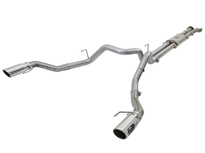 aFe MACHForce XP Exhaust Cat-Back SS-409 2017 Ford F-150 Raptor V6-3.5L (tt) w/ Polished Tips - 49-43045-P