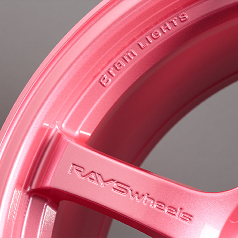 Gram Lights 57DR 18x9.5 +38 5x100 Sakura Pink Wheel (w/ Center Cap & No. 21 BK Air Valve) - WGDX38DPPC