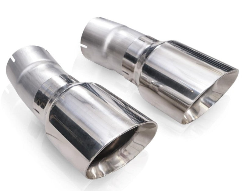Stainless Works 4in Double Wall Slash-Cut Polished Tip Kit - JPGC57TIPS