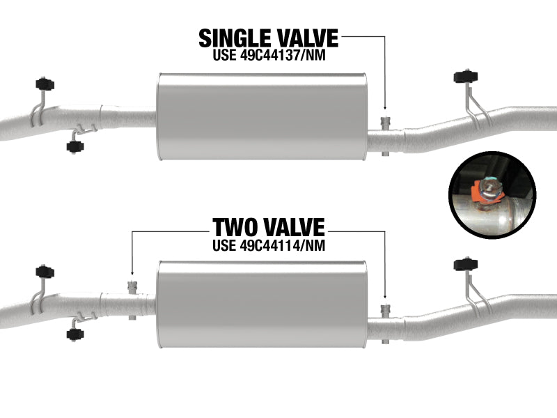 aFe Apollo GT Series 3in 409 SS Muffler Delete Pipe 2019 GM Silverado/Sierra 1500 V8-6.2L - 49C44114NM