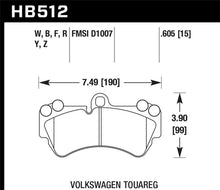 Load image into Gallery viewer, Hawk 08 Porsche Cayenne GTS/Turbo / 03-09 Cayenne / 04-05 VW Touareg DTC-30 Race Front Brake Pads - HB512W.605
