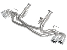 Load image into Gallery viewer, aFe MACH Force-Xp 3in to 2-1/2in 304SS Cat-Back (No Muff.) 2020 Chevy Corvette 6.2L- Polished Tip - 49-34127NM-P