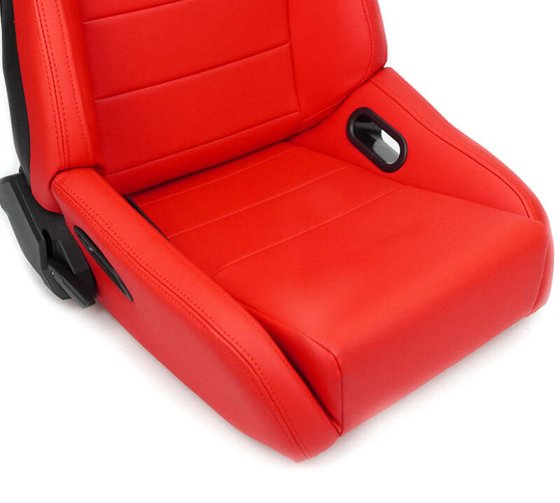 NRG Omega Reclinable Racing Seat (Pair) Red with Black Carbon Vinyl Back - RSC-750RD/BK L/R