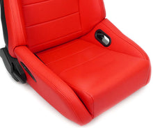 Load image into Gallery viewer, NRG Omega Reclinable Racing Seat (Pair) Red with Black Carbon Vinyl Back - RSC-750RD/BK L/R