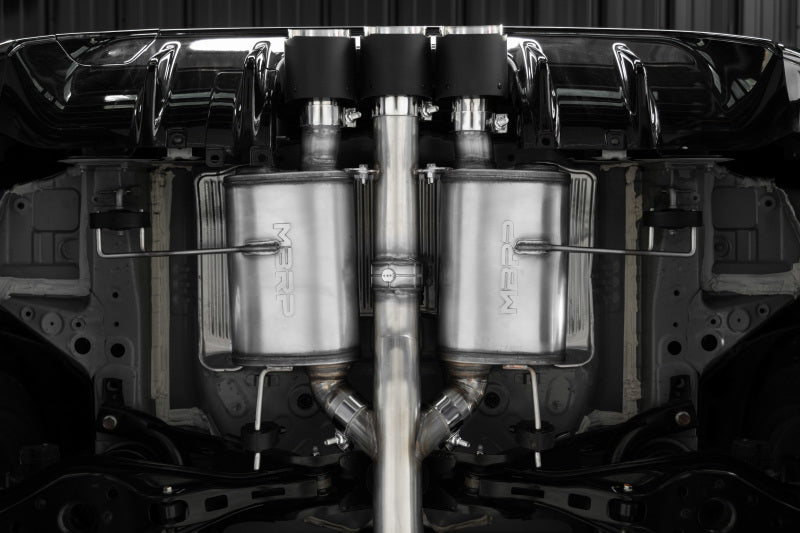 MBRP 23-24 Honda Civic Type R 2.0L T304 SS 3in Cat-Back Exhaust Triple Center Outlet w/ Carbon Tips - S49023CF
