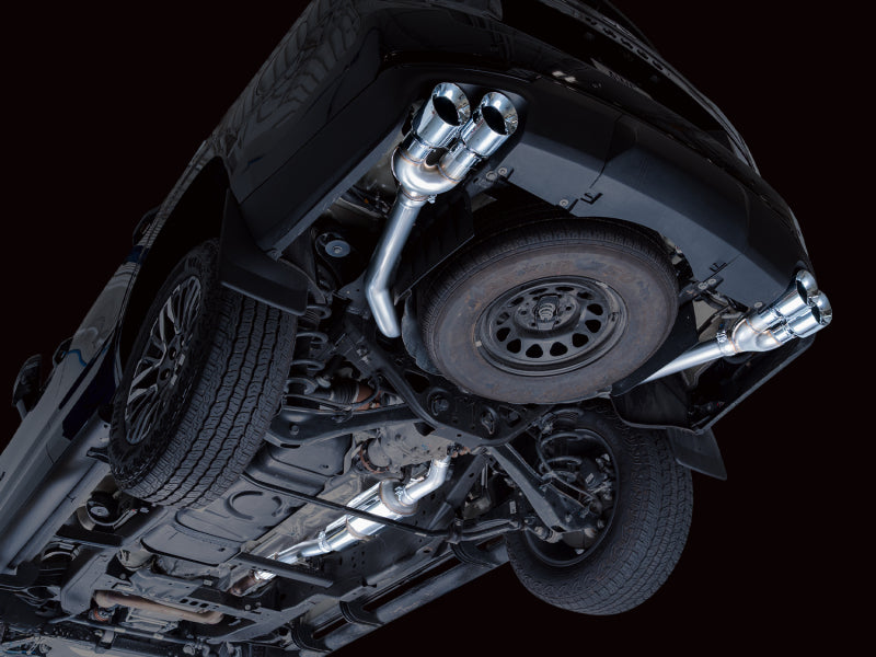 AWE Tuning 2021+ GMC Suburban/Yukon XL 5.3L 0FG Split Rear Exit Catback - Quad Chrome Silver Tips - 3015-42007