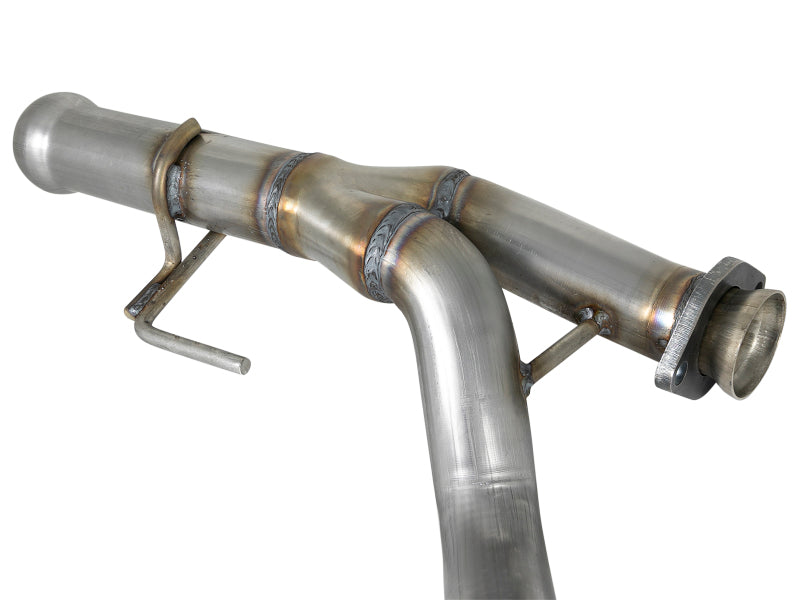 aFe POWER Twisted Steel Y-Pipe 2-1/4in 409 SS Exhaust System 2018 Jeep Wrangler (JL) V6-3.6L - 48-48026