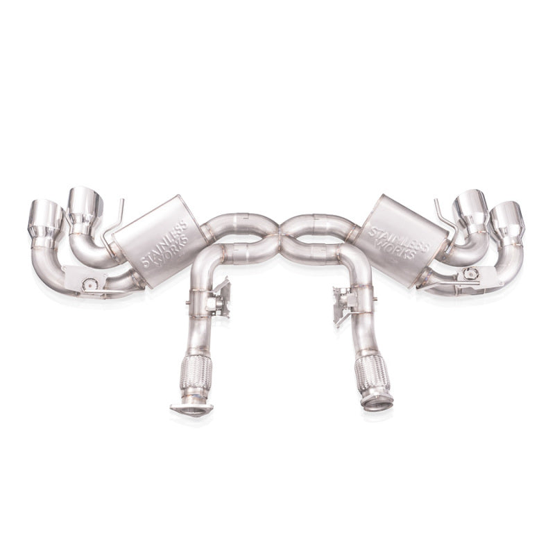 Stainless Works 20-21 Chevrolet Corvette C8 6.2L Legend Cat-Back Exhaust w/ Polished Tips - C8CBL
