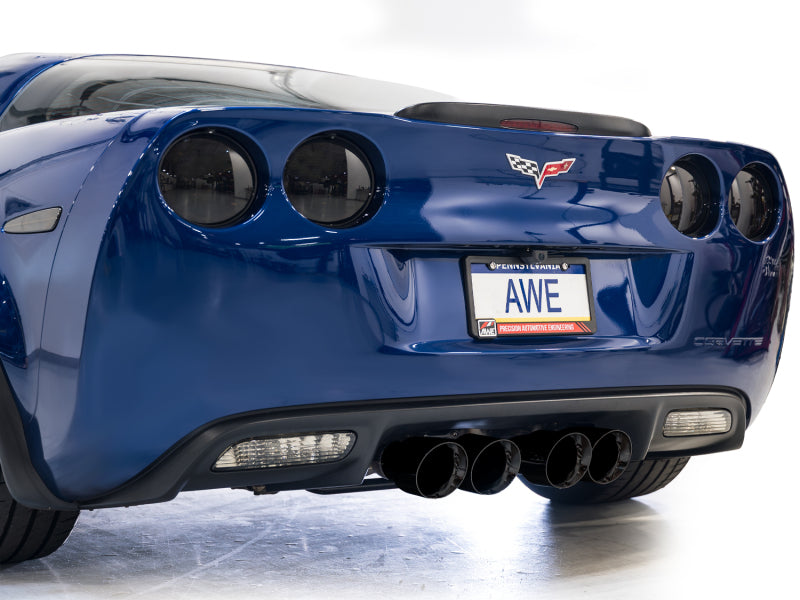 AWE Tuning C6 Chevrolet Corvette Z06/ZR1 Track Edition Axle-Back Exhaust w/ Diamond Black Tips - 3020-43606