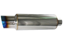 Load image into Gallery viewer, Injen 2 3/8 Universal Muffler w/Titanium burnt rolled Tip and stainless steel resonated inner wall - SES225TT