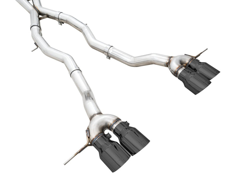 AWE Tuning Track Edition Cat-Back Exhaust for BMW G8X M3/M4 - Diamond Black Tips - 3020-42482