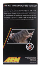 Load image into Gallery viewer, AEM Dryflow Conical Air Filter 2.75in Flange ID / 6in Base OD / 5.125in Top OD / 9.125in Height - 21-2029BF