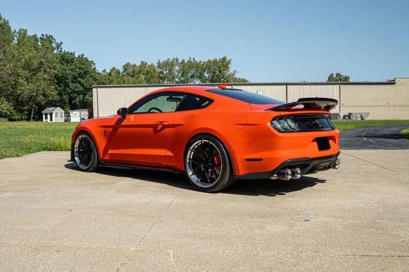 Corsa 20-22 Ford Mustang GT500 3.0in Dual Rear Exit Catback w/ Twin 5.0in Polished Carbon Fiber Tips - 21292CF