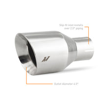 Load image into Gallery viewer, Mishimoto Clamp-on Double Wall Exhaust Tip 2.5 Inlet Slash Cut - polished - MMEXH-TIP-DW25P