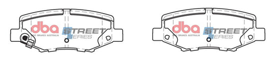 DBA 07-17 Jeep Wrangler Street Series Rear Brake Pads - DB2003SS