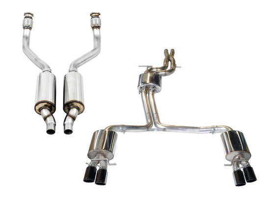AWE Tuning B8 / B8.5 S5 Cabrio Touring Edition Exhaust - Resonated - Diamond Black Tips - 3415-43012