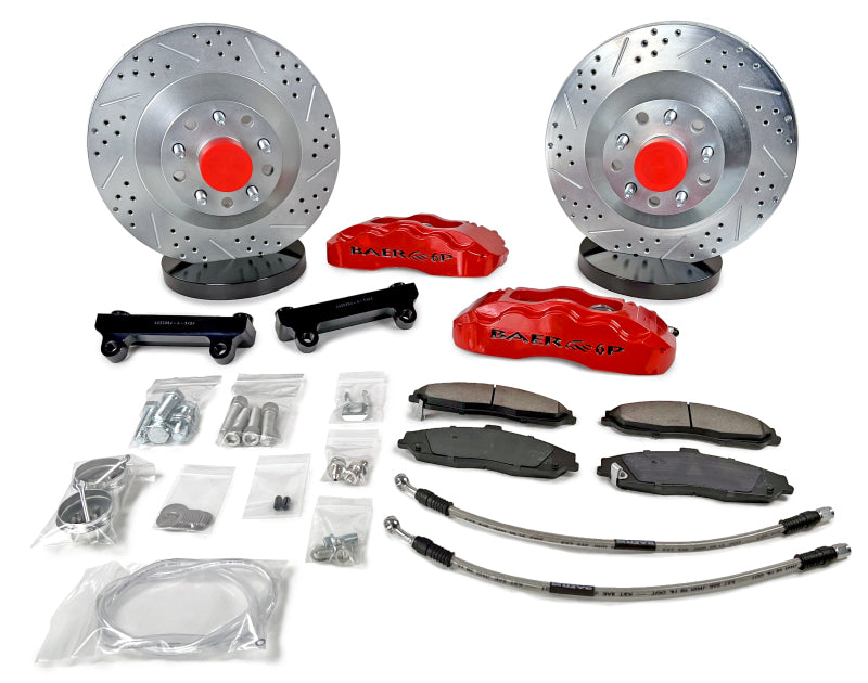 Baer Brakes Wilwood Mustang II Pro Spindles 13in Pro Front SDZ Brake Kit - Monster Green - 4261643MG