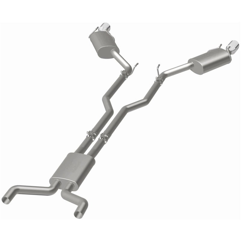MagnaFlow Cat-Back Stainless Dual Split Rear Exit 4in Polished Tips 11-15 Chevy Camaro 3.6L V6 - 15353