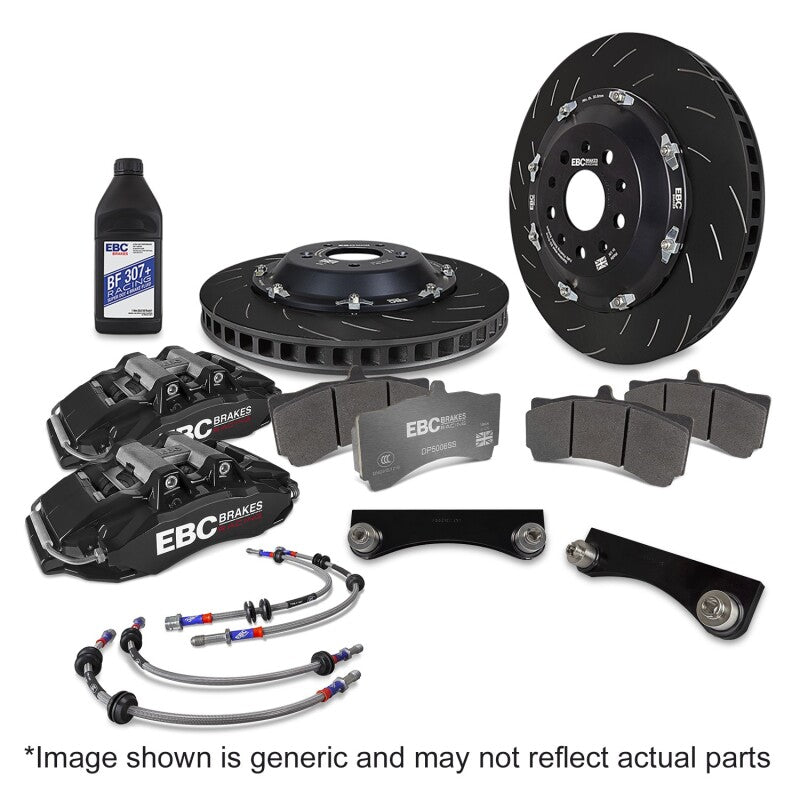 EBC Racing 2023+ Nissan 400Z Black Apollo-6 Calipers 380mm Rotors Front Big Brake Kit - BBK044BLK-2