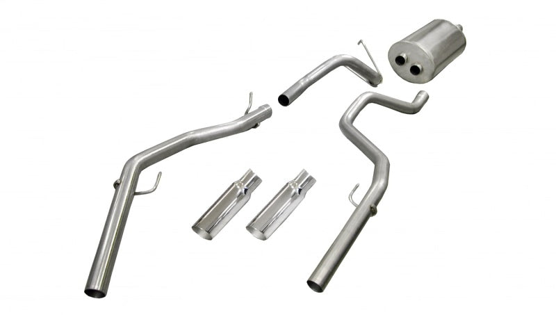 Corsa 2009-2019 -14 Dodge Ram Quad Cab/Short Bed 1500 4.7L V8 Polished Sport Cat-Back Exhaust - 24425