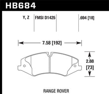 Load image into Gallery viewer, Hawk 10-13 Range Rover/Range Rover Sport Supercharged Performance Ceramic Street Front Brake Pads - HB684Z.694
