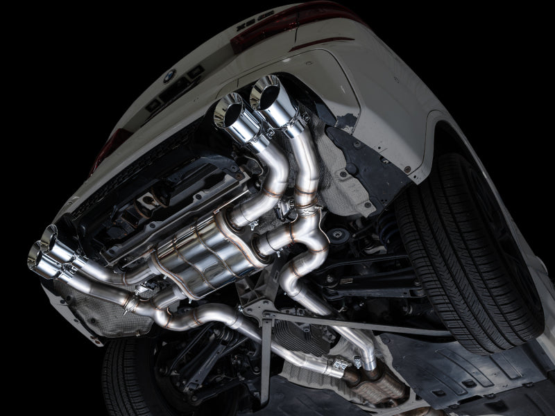 AWE Tuning 20-25 BMW X3 M/M Comp (F97) AWD SwitchPath Axle-Back Exhaust - Chrome Silver Tips - 3025-42301