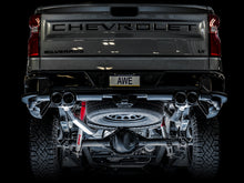 Load image into Gallery viewer, AWE Tuning 4th Gen GM 1500 6.2L 0FG Cat-Back Split Rear Exit (w/ Bumper Cutouts) - Quad Chrome Tips - 3015-42203