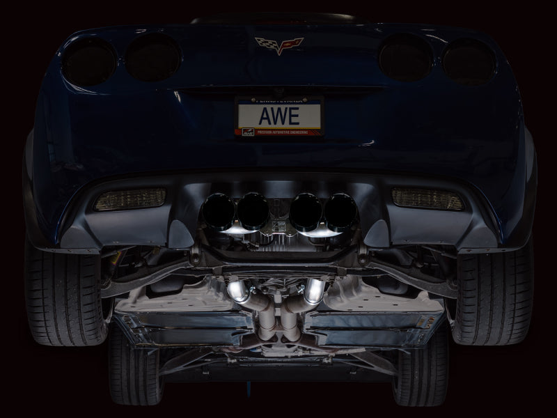 AWE Tuning C6 Chevrolet Corvette Z06/ZR1 Track Edition Axle-Back Exhaust w/ Diamond Black Tips - 3020-43606