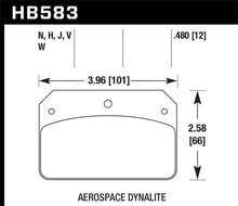 Load image into Gallery viewer, Hawk HP+ Aerospace Dynalite w/ 0.218in Hole Brake Pads - HB583N.480