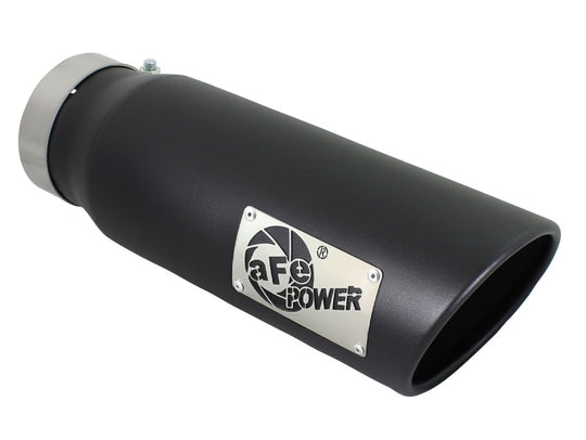 aFe Diesel Exhaust Tip Bolt On Black 4in Inlet x 5in Outlet x 15in - 49T40501-B15
