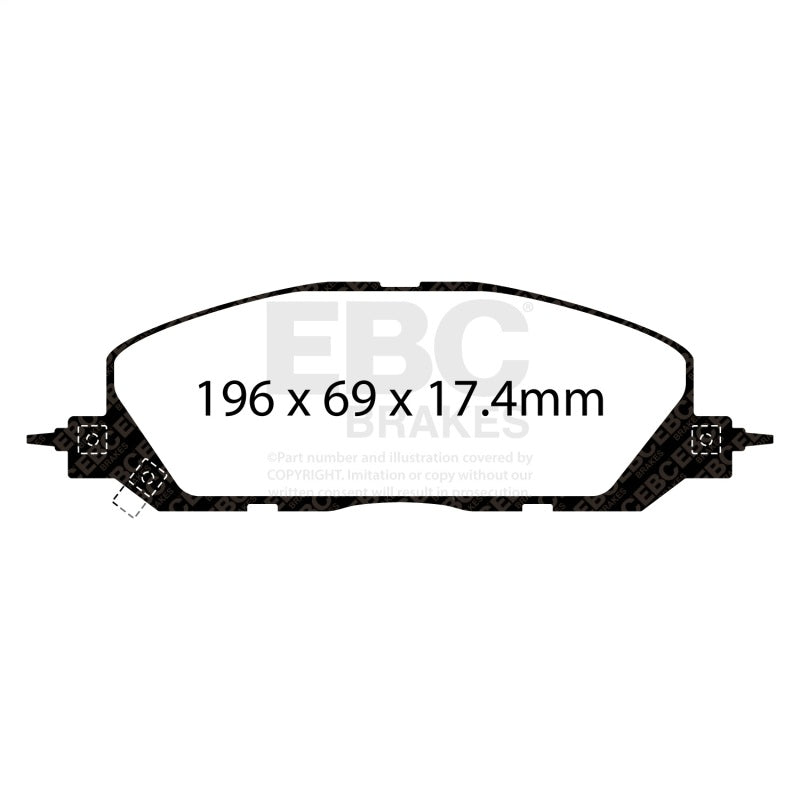 EBC 2019+ Ford Explorer ST 3.0TT Yellowstuff Front Brake Pads - DP43118R
