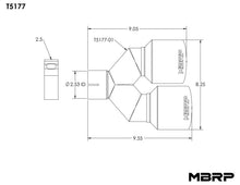 Load image into Gallery viewer, MBRP Universal T304 SS Dual Tip 4in OD/2.5in Inlet - T5177
