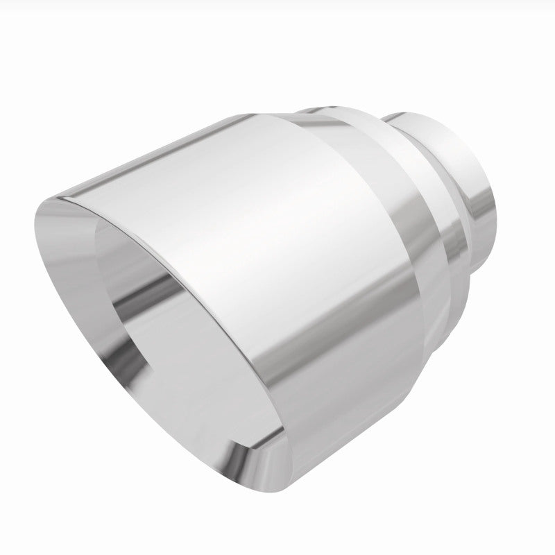 MagnaFlow Tip Stainless Double Wall Round Single Outlet Polished 4.5in DIA 2.5in Inlet 5.75in Length - 35224